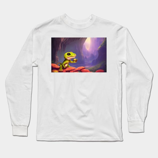 Gecko hill Long Sleeve T-Shirt by cloudart2868